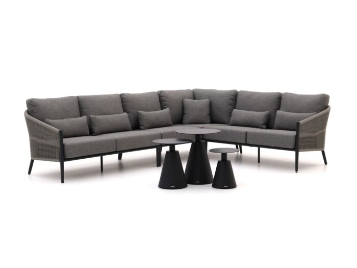 Bellagio tuinmeubelen Bellagio Mineo/Tusa hoek loungeset 7-delig rechts Laagste prijsgarantie! – Zwart