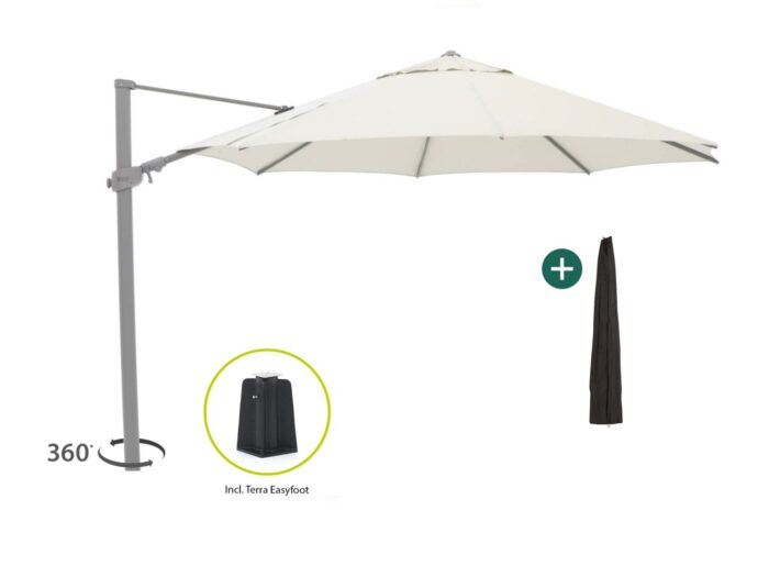 Shadowline Austin zweefparasol ø 350cm Laagste prijsgarantie! – Wit