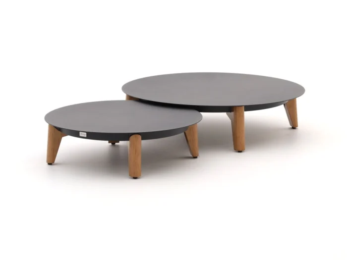 Bellagio tuinmeubelen Esenta lounge tuintafel ø86 (h:21cm)/ø 68 (h:19cm) - Grijs