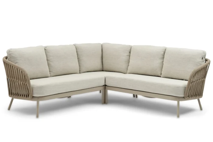 Coco Elara hoek loungeset 3-delig - Taupe-naturel-bruin