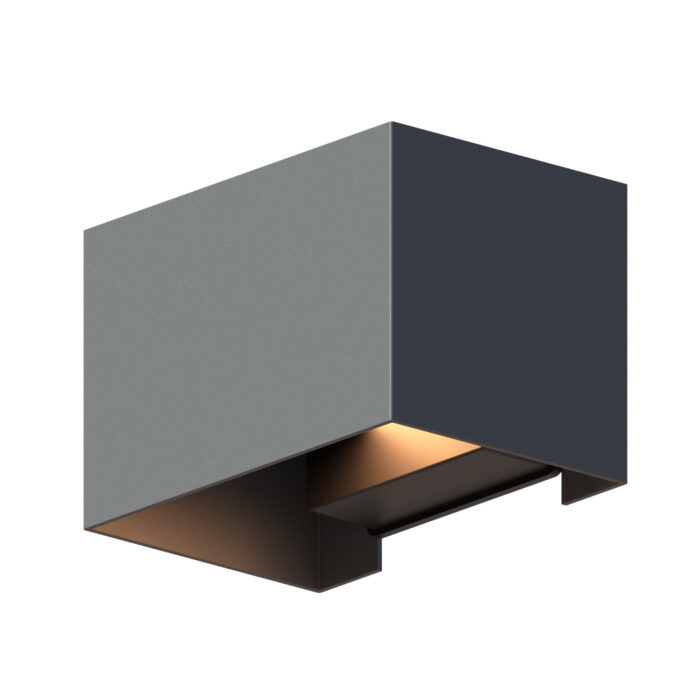 Calex Outdoor wall light rectangle antraciet – zwart
