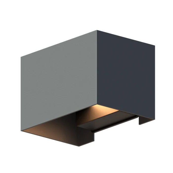 Calex Outdoor wall light rectangle antraciet - zwart