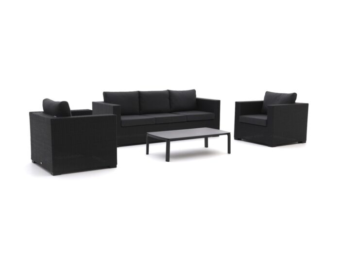 Forza Furniture Forza Giotto/Ciane stoel-bank loungeset 4-delig Laagste prijsgarantie! – Zwart