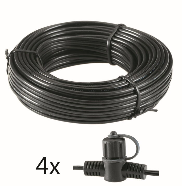 Garden lights Buiten verlichting Hoofdkabel 10 meter – zwart