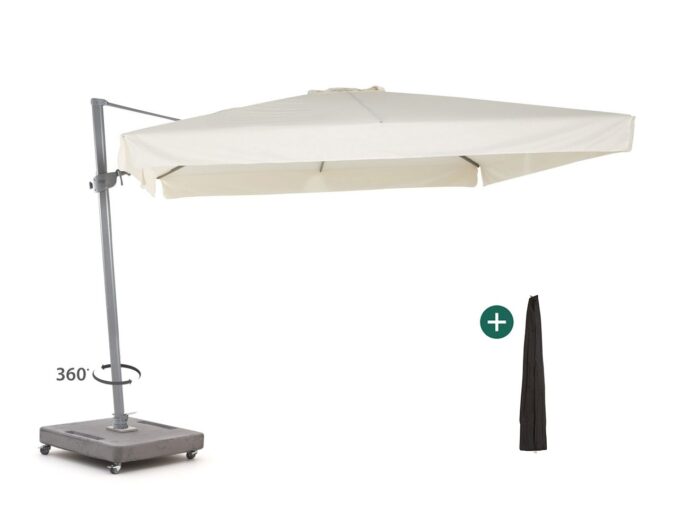 Shadowline Miami zweefparasol 300x300cm Laagste prijsgarantie! – Wit
