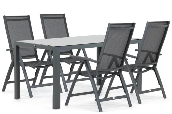 Presto Vasto/Venustas 150 cm dining tuinset 5-delig - Grijs-antraciet
