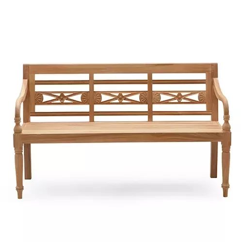 Buitengewoon de boet Teak Stationsbank 150 cm – bruin