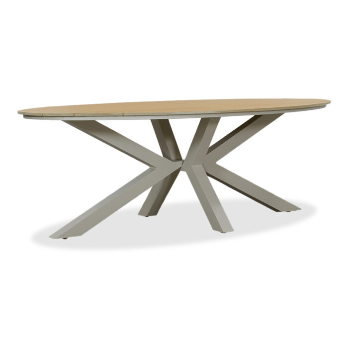 LUX outdoor living Dallas dining tuintafel 6 personen | polywood + aluminium | Natural Wood/beige | 220cm