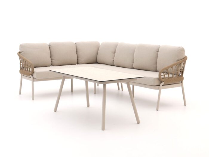 Bellagio tuinmeubelen Pinerolo dining loungeset 3-delig links – Taupe