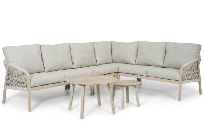 Lifestyle Garden Furniture Biagio hoek loungeset 6-delig – Taupe-naturel-bruin