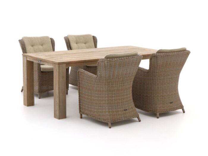 Intenso Furniture Milano/ROUGH-X 200cm dining tuinset 5-delig – Bruin