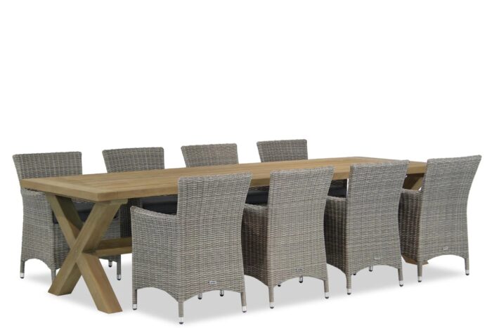 Garden Collections Dublin/Oregon 300 cm dining tuinset 9-delig – Grijs-antraciet