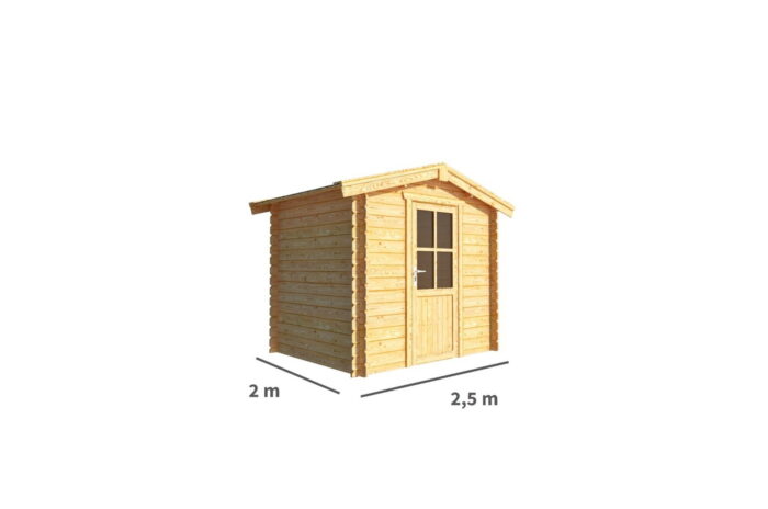Warentuin collection Blokhut, tuinhuisje Fenna-Amina 250 cm bij 200 cm diep zadeldak – bruin