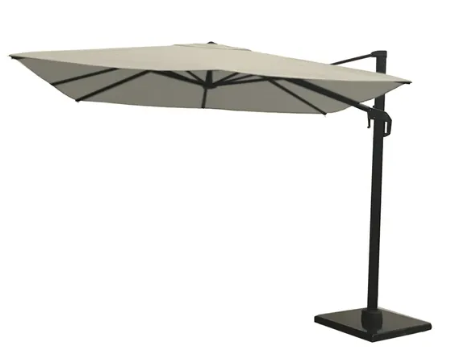 Platinum Zweefparasol Coolfit T1 3,0×3,0 m gebroken wit – grijs;wit