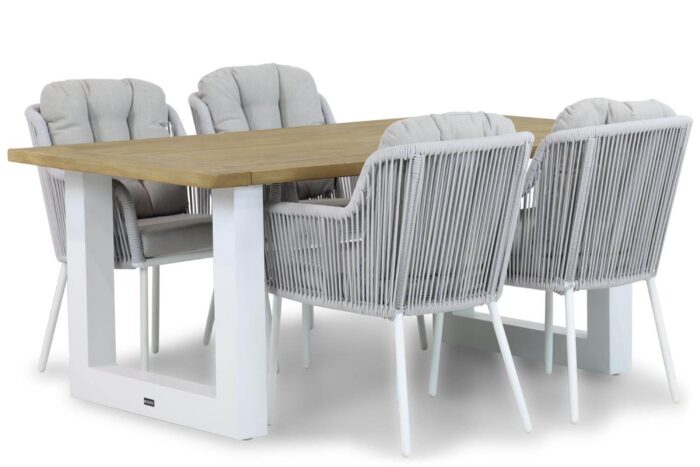 Santika Furniture Tendenza/Talai 180 cm dining tuinset 5-delig – Wit