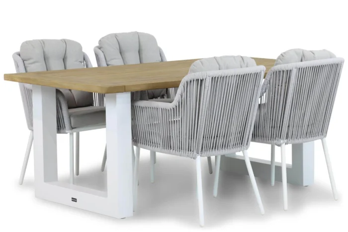 Santika Furniture Tendenza/Talai 180 cm dining tuinset 5-delig - Wit