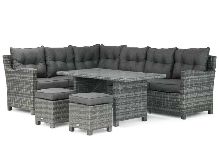 Domani Furniture Beluga dining loungeset 5-delig – Grijs-antraciet
