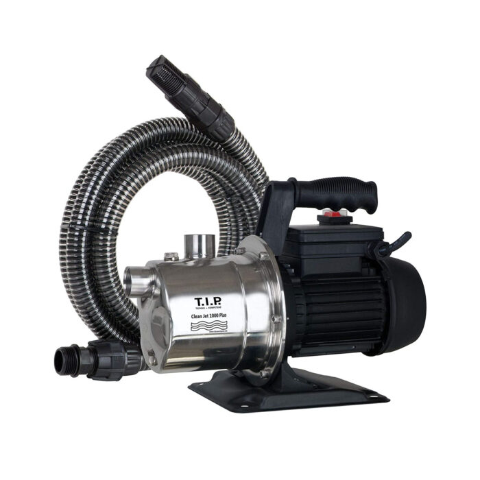 T.I.P. CLEAN JET 1000 PLUS + KIT Beregeningspomp – Rood / zwart / RVS