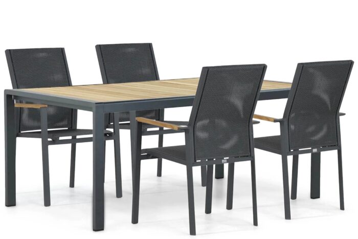 Presto Ricadi/Valence 180 cm dining tuinset 5-delig – Grijs-antraciet