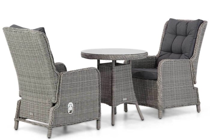 Garden Collections Kingston/Bolton 70 cm dining tuinset 3-delig – Grijs-antraciet