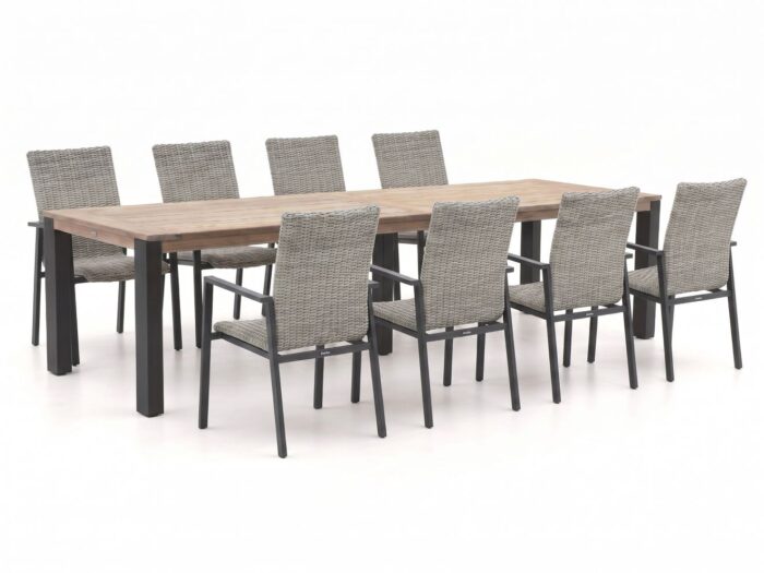 Manifesto Furniture Villongo/ROUGH-S 300cm dining tuinset 9-delig stapelbaar