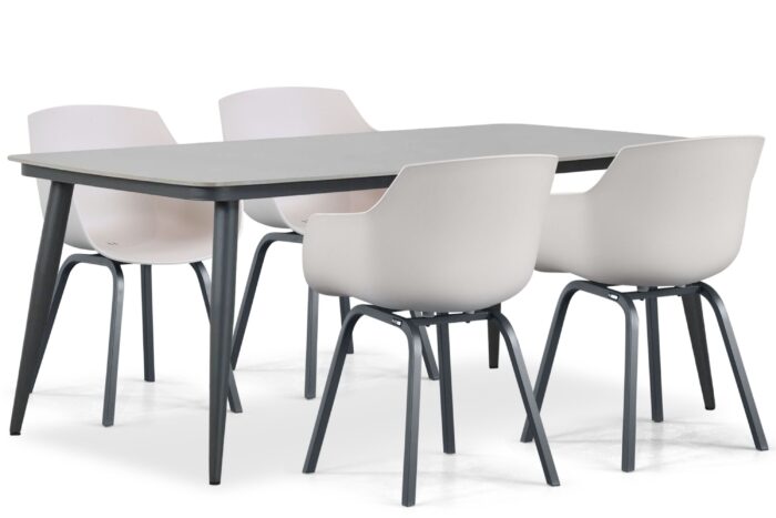 Lifestyle Garden Furniture Salina/Vienna 180 cm dining tuinset 5-delig – Taupe-naturel-bruin