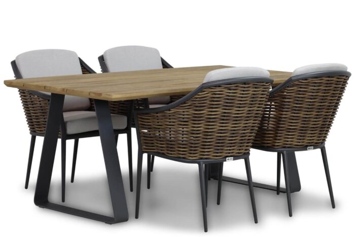 Coco Olivine/Palta 180 cm dining tuinset 5-delig – Grijs-antraciet
