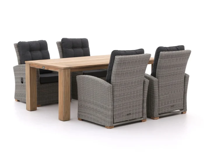 Intenso Furniture Mazzano/ROUGH-X 200cm lounge-dining tuinset 5-delig verstelbaar - Bruin
