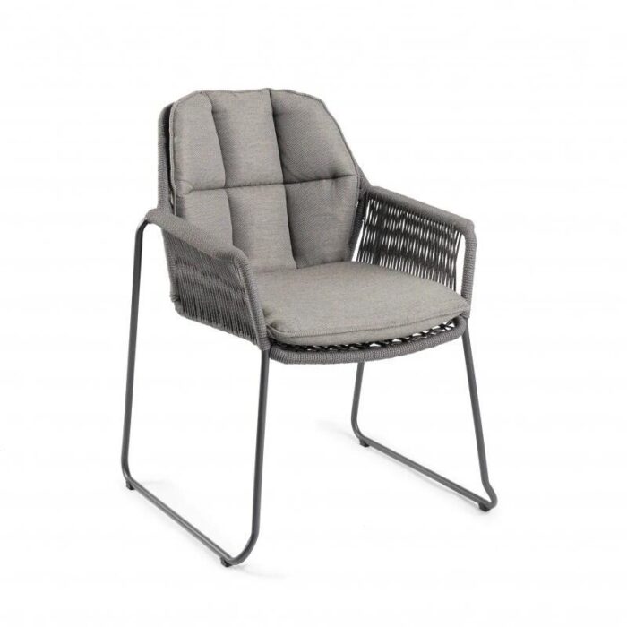 Tierra outdoor Rivera Diningstoel Charcoal – grijs