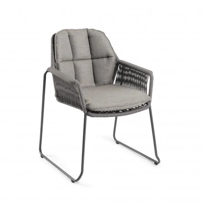 Tierra outdoor Rivera Diningstoel Charcoal - grijs