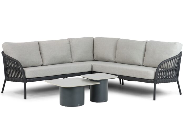 Coco Puerto/Ronda 50/70 cm hoek loungeset 5-delig – Grijs-antraciet