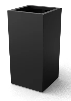 Geroba Artus rechthoekige Aluminium plantenbakken 800 x 800 x 600 mm - zwart