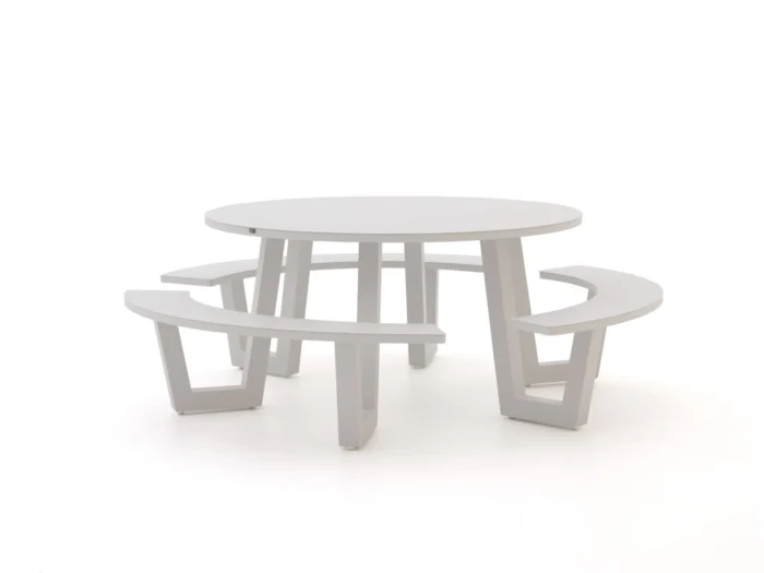 Bellagio tuinmeubelen Cavoli picknicktafel ø150cm - Wit