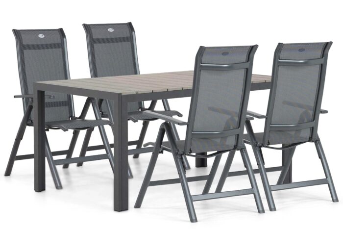 Hartman Alice/Young 155 cm dining tuinset 5-delig – Grijs-antraciet