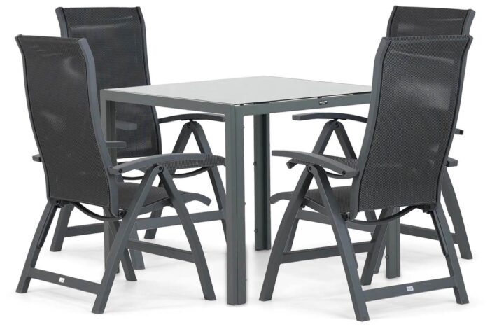Presto Lucardo/Venustas 85 cm dining tuinset 5-delig – Grijs-antraciet