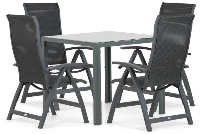 Presto Lucardo/Venustas 85 cm dining tuinset 5-delig - Grijs-antraciet