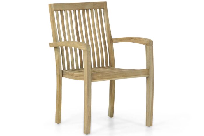 Garden Collections Wales dining tuinstoel stapelbaar – Old teak greywash