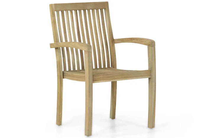 Garden Collections Wales dining tuinstoel stapelbaar - Old teak greywash