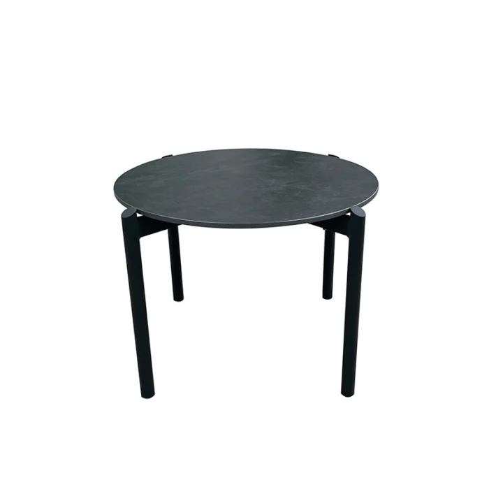 Oosterik home Castle Rock lounge tafel midnight grey dia. 67 cm - grijs