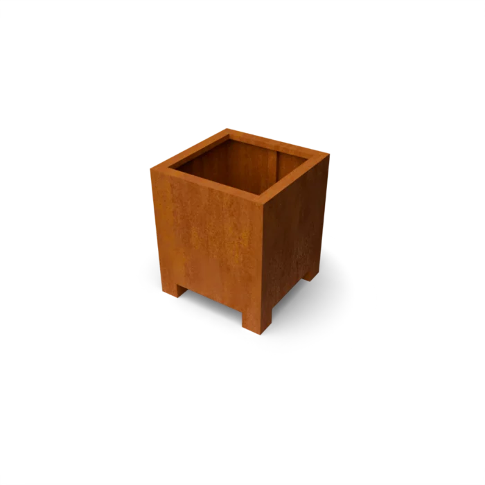 Geroba Artesa plantenbak cortenstaal met 10 cm poten L60 x B60 x H70 cm - bruin