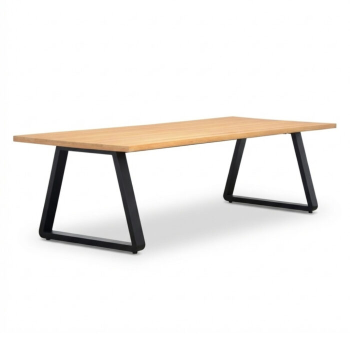 LUX outdoor living Elena low dining tuintafel 6 personen | teakhout + aluminium | Natural Teak | 240cm