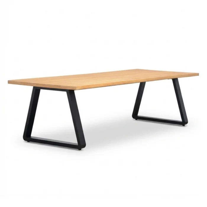 LUX outdoor living Elena low dining tuintafel 6 personen | teakhout + aluminium | Natural Teak | 240cm