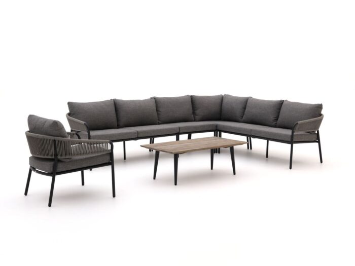 Bellagio tuinmeubelen Bellagio Nova Siri/ROUGH-K hoek loungeset 6-delig Laagste prijsgarantie! – Grijs