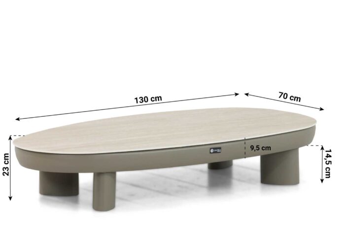Santika Furniture Guss loungetafel organisch – Naturel teak