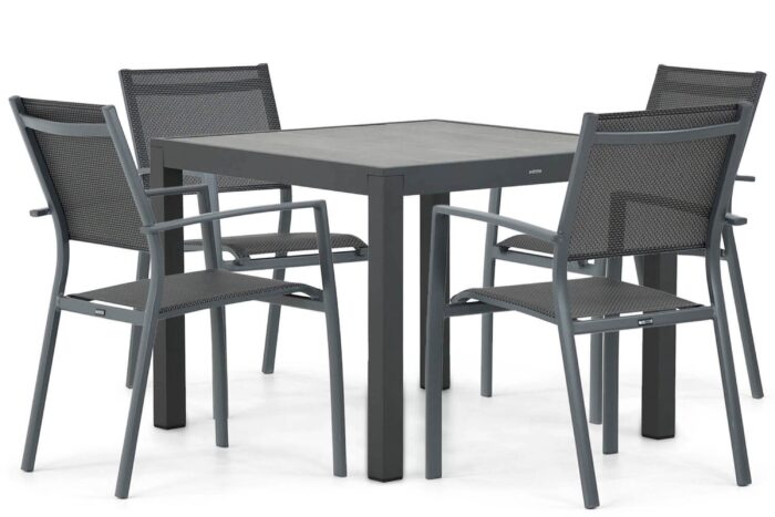 Lifestyle Garden Furniture Sella/Residence 95 cm dining tuinset 5-delig – Grijs-antraciet