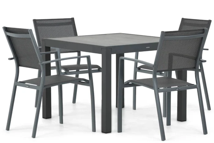 Lifestyle Garden Furniture Sella/Residence 95 cm dining tuinset 5-delig - Grijs-antraciet