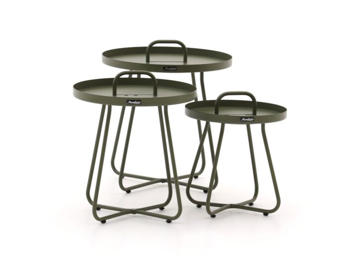 Manifesto Furniture Manifesto Pito bijzet tuintafelset 3-delig Laagste prijsgarantie! – Groen