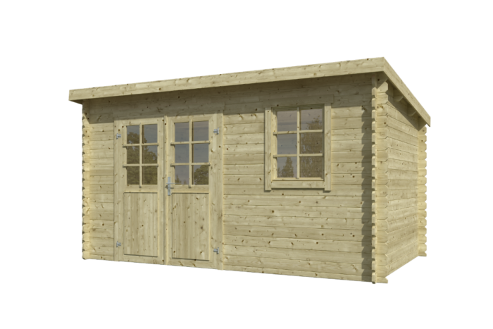 Outdoor life Blokhut Amira 380×230 Olijfgroen Geimpregneerd – hout