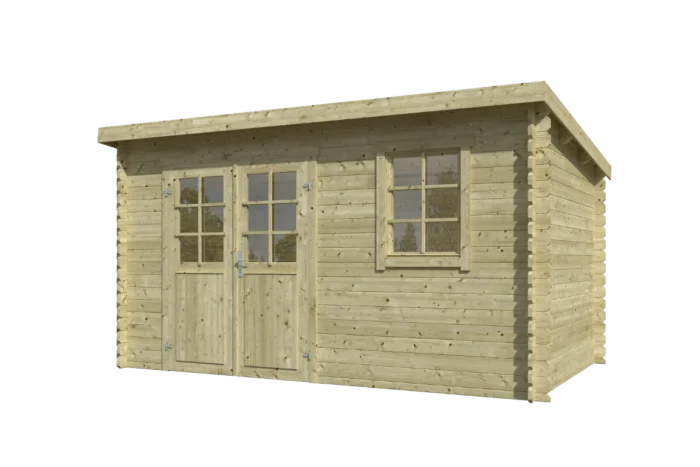 Outdoor life Blokhut Amira 380x230 Olijfgroen Geimpregneerd - hout
