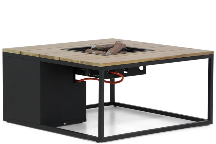 Cosiloft lounge vuurtafel 100 x 100 cm Antracite - Grijs-antraciet